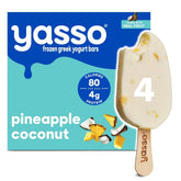 Yasso Frozen Greek Yogurt Creamy Pineapple Coconut Bars - 14 fl oz/4ct