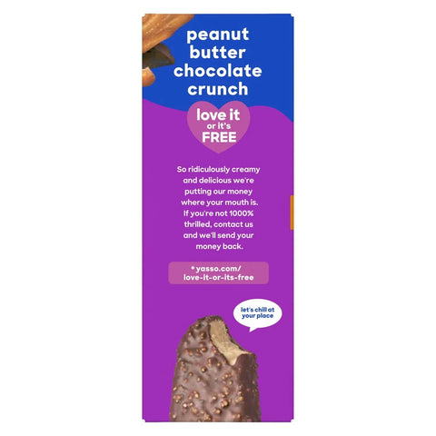 Yasso Frozen Greek Yogurt Indulgent Peanut Butter Dark Chocolate Crunch - 4ct
