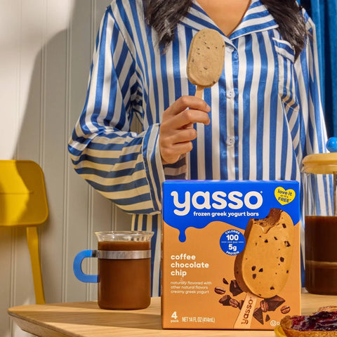 Yasso Frozen Greek Yogurt - Coffee Chocolate Chip Bars - 4ct
