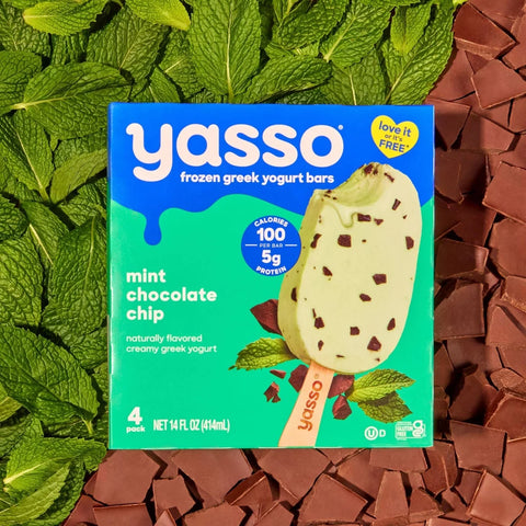 Yasso Frozen Greek Yogurt - Mint Chocolate Chip Bars - 4pk/14 fl oz