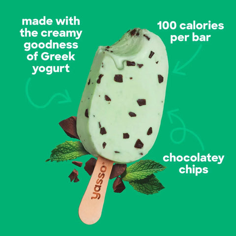 Yasso Frozen Greek Yogurt - Mint Chocolate Chip Bars - 4pk/14 fl oz