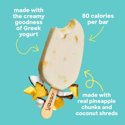 Yasso Frozen Greek Yogurt Creamy Pineapple Coconut Bars - 14 fl oz/4ct