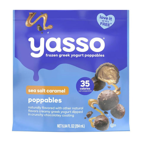Yasso Frozen Greek Yogurt - Sea Salt Caramel Poppables - 6.84 fl oz