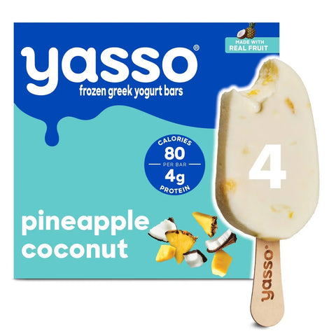 Yasso Frozen Greek Yogurt Creamy Pineapple Coconut Bars - 14 fl oz/4ct