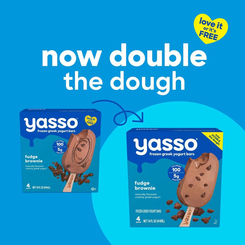 Yasso Frozen Greek Yogurt - Fudge Brownie Bars - 4ct