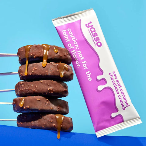 Yasso Frozen Greek Yogurt Indulgent Caramel Dark Chocolate Crunch - 4ct