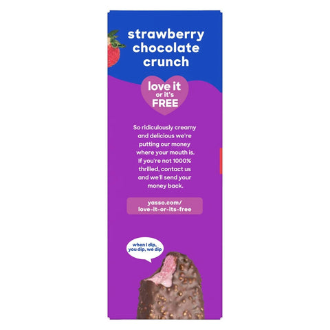 Yasso Frozen Greek Yogurt Indulgent Strawberry Chocolate Crunch - 10.6 fl oz/4ct