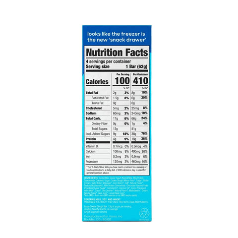 Yasso Frozen Greek Yogurt - Chocolate Chip Cookie Dough Bars - 4pk/14 fl oz