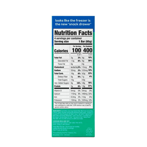 Yasso Frozen Greek Yogurt - Mint Chocolate Chip Bars - 4pk/14 fl oz