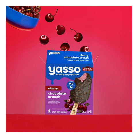 Yasso Frozen Greek Yogurt Cherry Chocolate Crunch - 10.6 fl oz/4ct