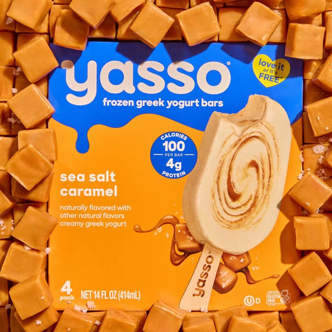 Yasso Frozen Greek Yogurt - Sea Salt Caramel Bars - 4pk/14 fl oz