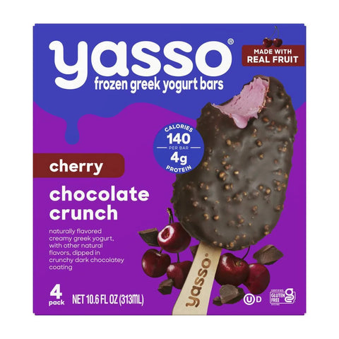 Yasso Frozen Greek Yogurt Cherry Chocolate Crunch - 10.6 fl oz/4ct