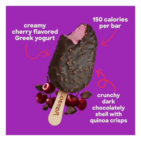 Yasso Frozen Greek Yogurt Cherry Chocolate Crunch - 10.6 fl oz/4ct