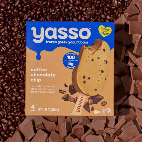 Yasso Frozen Greek Yogurt - Coffee Chocolate Chip Bars - 4ct