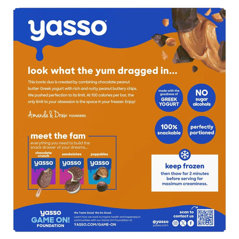 Yasso Frozen Greek Yogurt - Chocolate Peanut Butter Chip Bars - 4pk/14 fl oz