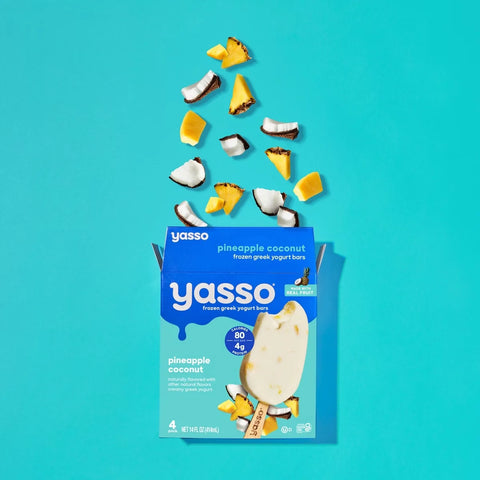 Yasso Frozen Greek Yogurt Creamy Pineapple Coconut Bars - 14 fl oz/4ct
