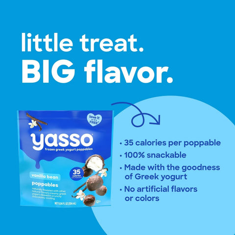 Yasso Frozen Greek Yogurt - Vanilla Bean Poppables - 6.84 fl oz