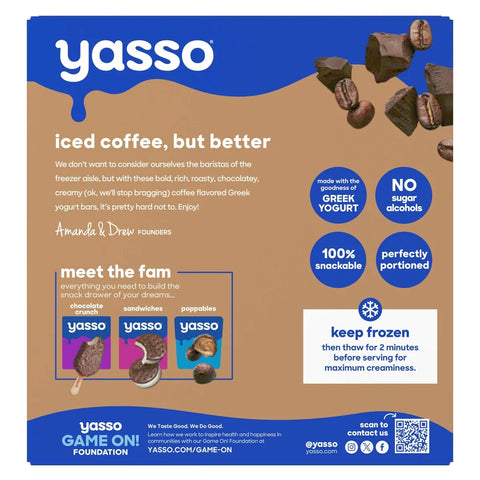 Yasso Frozen Greek Yogurt - Coffee Chocolate Chip Bars - 4ct