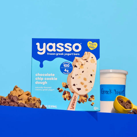 Yasso Frozen Greek Yogurt - Chocolate Chip Cookie Dough Bars - 4pk/14 fl oz