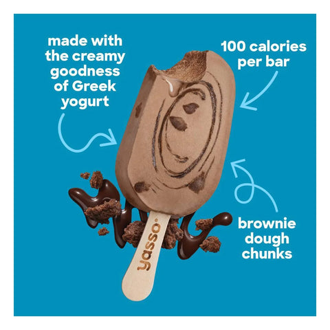 Yasso Frozen Greek Yogurt - Fudge Brownie Bars - 4ct